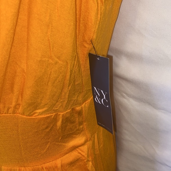 NWT Ny&c Light orange maxi dress large NY & CO - Picture 5 of 14